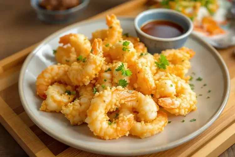 酥脆的天妇罗炸虾-花生影院美食日常